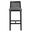 Monarch Wood and Rattan Barstool In Black and Gray