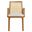 Monarch Wood and Rattan Dining Armchair In Honey and Heathered Weave Ivory