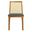 Monarch Wood and Rattan Dining Side Chair In Honey and Gray