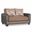 Mondo Modern Upholstered Convertible Loveseat with Storage In Brown