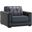 Mondomax Upholstered Convertible Armchair with Storage In Gray
