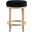Monette Velvet Counter Stool In Black and Natural