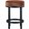 Monette Velvet Counter Stool In Cognac and Black