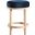 Monette Velvet Counter Stool In Navy and Natural
