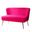 Monica Loveseat In Fuchsia