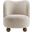 Monroe Boucle Fabric Accent Chair In Coral and Walnut