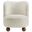 Monroe Boucle Fabric Accent Chair In Pearl and Walnut