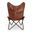 Monroe Butterfly Chair In Black and Brown Upholstery