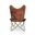 Monroe Butterfly Chair In Gold and Brown Upholstery