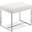 Monroe Ottoman/Stool In Chrome and White