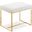 Monroe Ottoman/Stool In Gold and White