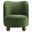 Monroe Performance Velvet Accent Chair In Moss Green and Walnut