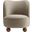 Monroe Performance Velvet Accent Chair In Taupe and Walnut