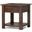 Monroe Solid Acacia Wood End Table In Distressed Charcoal Brown