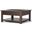 Monroe Solid Acacia Wood Square Coffee Table In Distressed Charcoal Brown