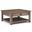 Monroe Solid Acacia Wood Square Coffee Table In Rustic Natural Aged Brown