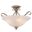 Monrovia 17 Inch Semi Flush Ceiling Light or Pendant (Dual Mount) In Brushed Nickel