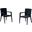 Montana Set of 2 Stackable Armchair In Anthracite