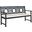 Montclair Dark Slate Grey and Beige 3-Seat Bench