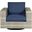 Montclair Outdoor Swivel Glider In Navy and Tan