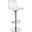 Monte Carlo Swivel Hydraulic Barstool In White