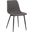 Monte Contemporary Dining Chair In Charcoal Fabric with Black Powder Coated Metal Legs