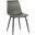 Monte Contemporary Dining Chair In Gray Faux Leather with Black Powder Coated Metal Legs