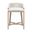Montecito Outdoor Counter Stool In White Speckle Rope and Washed Ever Teak