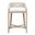 Woven Montecito Counter Stool In White and Natural Gray