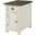 Monterey Chairside Table With Power In Cream White And Brown