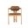 Monterrey Dining Chair In Cognac and Natural
