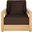 Montforound Armchair In Natural and Dark Brown