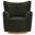 Montrose Wingback Sherpa Swivel Accent Chair In Fern Walnut