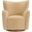Montrose Wingback Sherpa Swivel Accent Chair In Ivory and Walnut