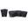 Monza Marble Finish Concrete Occasional Table Set In Black