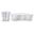 Monza Marble Finish Concrete Occasional Table Set In White