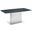 Moon Dining Table With White Base and Gray Top