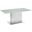 Moon Dining Table With White Base and Rectangular White Top
