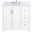 Moore 36 Inch Single Bathroom Vanity In White With Backsplash
