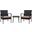 Moore Black and Beige 3 Piece Lounge Set