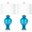 Morocco 27-Inch H Blue Glass Table Lamp Set of 2