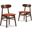 Morocco Dining Chair Set of 2 with Orange Seat Cushion