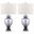 Morocco Grey 27 Inch Glass Table Lamp Set of 2
