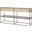 Morris Beige Wood With Black Metal Frame 2 Drawer Console Table