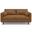 Morrison Genuine Leather 72 Inch Sofa In Caramel Brown