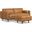Morrison Genuine Leather 89-inch Sofa and Ottoman Set In Sienna