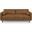 Morrison Genuine Leather 89 Inch Sofa In Caramel Brown