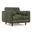 Morrison Genuine Leather Arm Chair In Moss Green