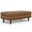 Morrison Genuine Leather Large Rectangular Ottoman In Caramel Brown