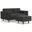 Morrison Woven-Blend Fabric 72-inch Sofa and Ottoman Set In Charcoal Grey